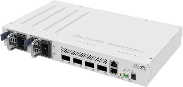 Main image of MikroTik CRS504-4XQ-IN Cloud Router Switch 650MHz 4xQSFP28 Compatible with 40G.