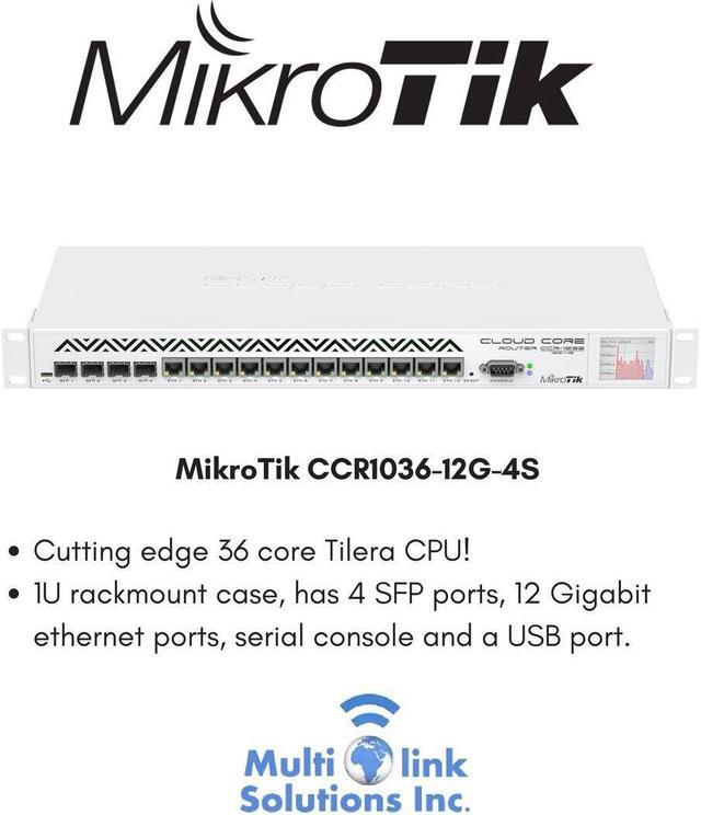 Alt view image 2 of 2 - MikroTik CCR1036-12G-4S Cloud Core Router 12xGbit LAN, 4xSFP, Rack-Mount