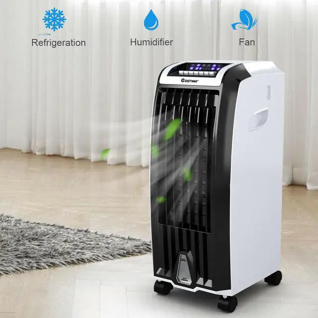 Alt view image 6 of 7 - Evaporative Portable Air Cooler Fan Anion Humidify W/ Remote Control
