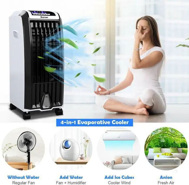 Alt view image 2 of 7 - Evaporative Portable Air Cooler Fan Anion Humidify W/ Remote Control