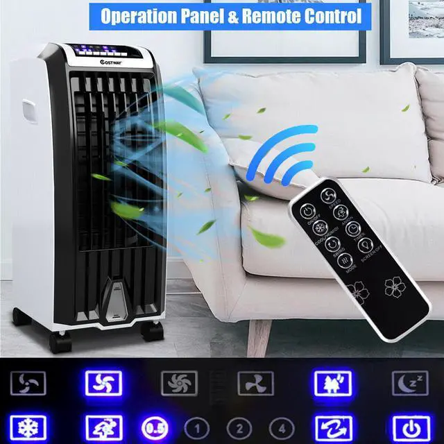 Alt view image 4 of 7 - Evaporative Portable Air Cooler Fan Anion Humidify W/ Remote Control