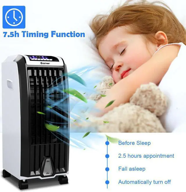 Alt view image 5 of 7 - Evaporative Portable Air Cooler Fan Anion Humidify W/ Remote Control