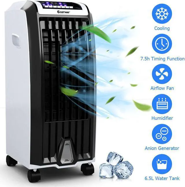 Main image of Evaporative Portable Air Cooler Fan Anion Humidify W/ Remote Control