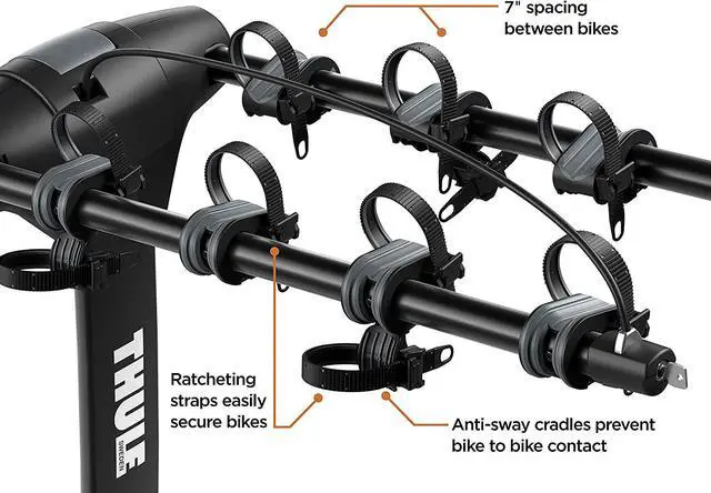 Alt view image 2 of 7 - Thule Apex XT Bike Hitch Rack
