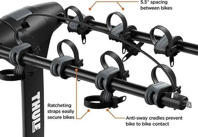 Alt view image 2 of 7 - Thule Apex XT Bike Hitch Rack 5 Bike
