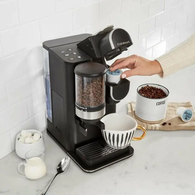 Alt view image 5 of 6 - Cuisinart DGB-2 Conical Burr Grind & Brew Single-Serve Coffeemaker, Black