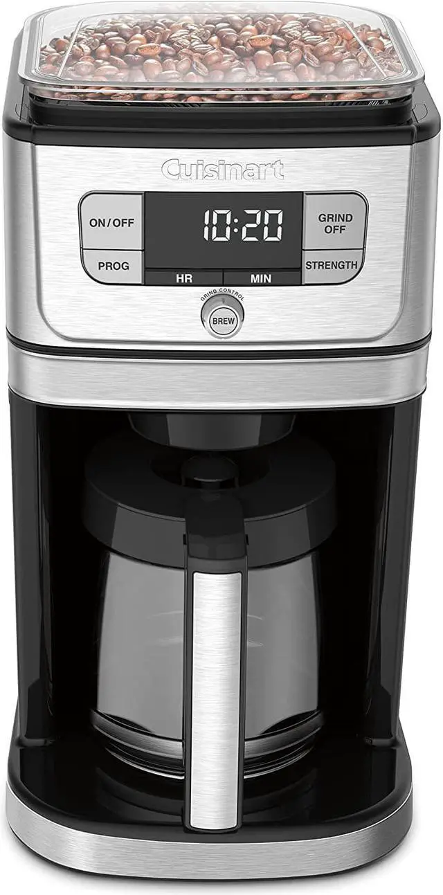 Alt view image 2 of 5 - Cuisinart Fully Automatic Burr Grind & Brew, 12-Cup Glass, Silver - DGB-800