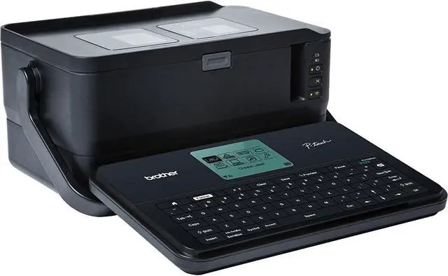 Alt view image 3 of 3 - Brother P-touch Label Maker, Commercial/Lite Industrial Portable Labeler, PTD800W, Wi-Fi-Mobile-PC Connectivity, Extra-Wide Multi-Line Labeling, Links to Excel, Black
