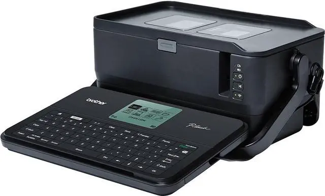Alt view image 2 of 3 - Brother P-touch Label Maker, Commercial/Lite Industrial Portable Labeler, PTD800W, Wi-Fi-Mobile-PC Connectivity, Extra-Wide Multi-Line Labeling, Links to Excel, Black