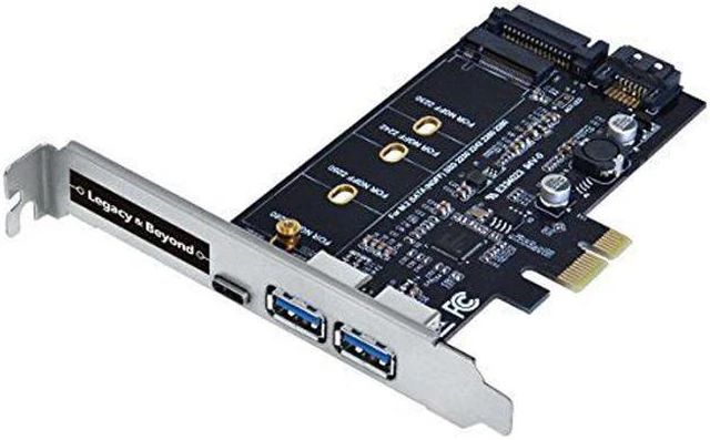 Main image of SIIG USB 3.0 Type-C & Type-A 3-Port PCIe Card with M.2 SATA SSD Adapter
