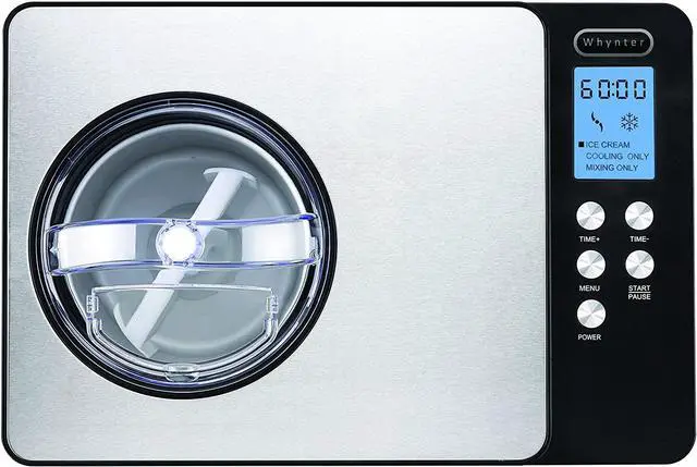 Alt view image 2 of 4 - Whynter Automatic Ice Cream Maker 2 Quart Capacity Stainless Steel, Built-in Compressor, no pre-Freezing, LCD Digital Display, Timer- ICM-200LS