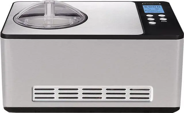 Main image of Whynter Automatic Ice Cream Maker 2 Quart Capacity Stainless Steel, Built-in Compressor, no pre-Freezing, LCD Digital Display, Timer- ICM-200LS