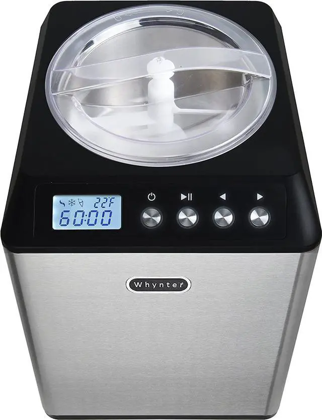 Alt view image 3 of 5 - Whynter Upright Automatic Ice Cream Maker 2 Quart Capacity Built-in Compressor, no pre-Freezing, LCD Digital Display, Timer, Stainless Steel Mixing Bowl, 2.1