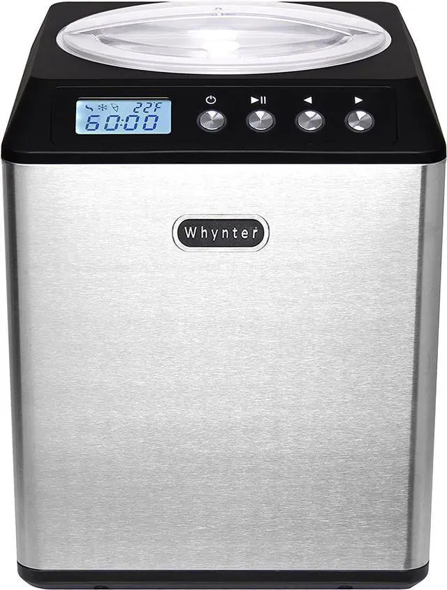 Main image of Whynter Upright Automatic Ice Cream Maker 2 Quart Capacity Built-in Compressor, no pre-Freezing, LCD Digital Display, Timer, Stainless Steel Mixing Bowl, 2.1