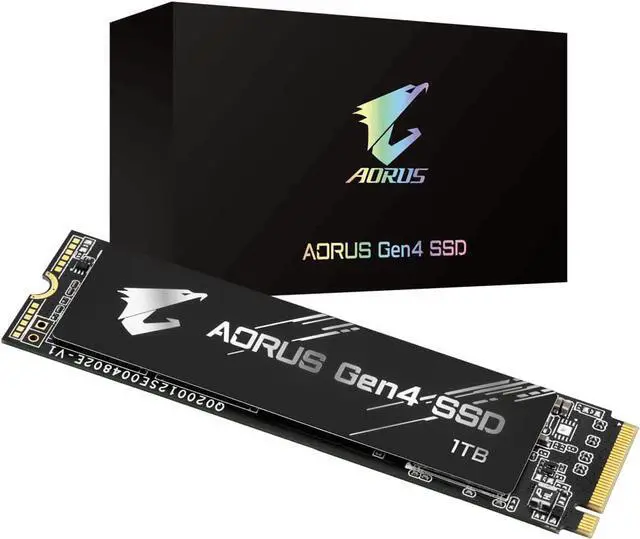 Main image of Gigabyte AORUS NVMe Gen4 M.2 1TB PCI-Express 4.0 Interface High Performance Gaming, 3D TLC NAND, External DDR Cache Buffer, SSD