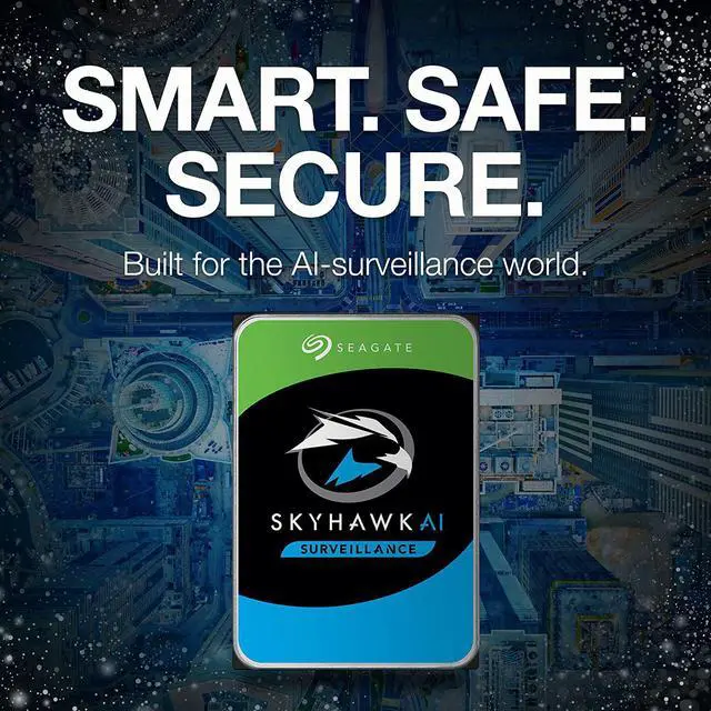 Alt view image 2 of 15 - Seagate Skyhawk AI 8TB Video Internal Hard Drive HDD  3.5 Inch SATA 6Gb/s 256MB Cache for DVR NVR Security Camera System with in-House Rescue Services