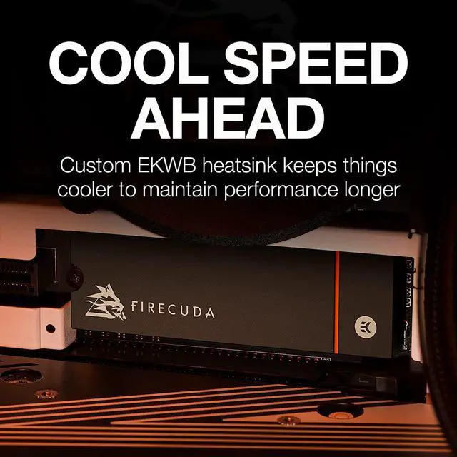 Alt view image 4 of 12 - Seagate FireCuda 530 4TB Internal Solid State Drive - M.2 PCIe Gen4 ×4 NVMe 1.4, PS5 Internal SSD, speeds up to 7300MB/s, 3D TLC NAND, 5100 TBW, 1.8M MTBF, Heatsink, Rescue Services