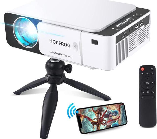 1080P Projector with WiFi Tripod Mount Bundle, Portable Phone Projecter,  Proyector Portatil for Home Office Outdoor Video Projection 