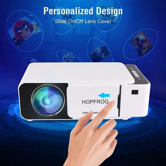 Alt view image 4 of 4 - 1080P Projector with WiFi Tripod Mount Bundle, Portable Phone Projecter, Proyector Portatil for Home Office Outdoor Video Projection