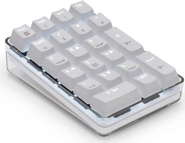 Alt view image 3 of 4 - Mechanical Numeric Keypad Brown Switch Gaming Keypad 21 Keys Mini Numpad Portable Keypad Wired Number Pad for iMac Laptop PC MacBook Notebook