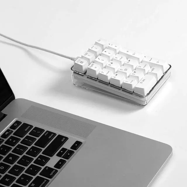 Alt view image 4 of 4 - Mechanical Numeric Keypad Brown Switch Gaming Keypad 21 Keys Mini Numpad Portable Keypad Wired Number Pad for iMac Laptop PC MacBook Notebook