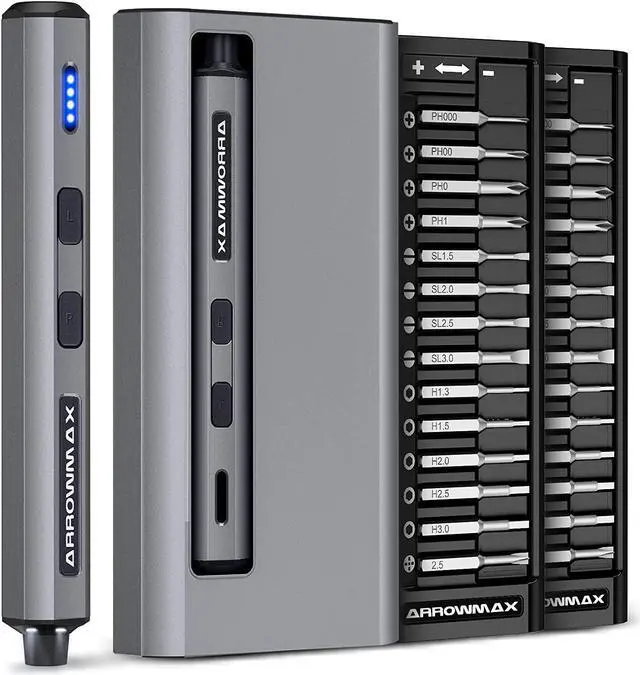 Main image of Electric Screwdriver Cordless Precision Screwdriver Set with 28 Magnetic Precision Bits, Rechargeable Portable Repair Tool Kit for Electronics Laptops Glasses Clocks