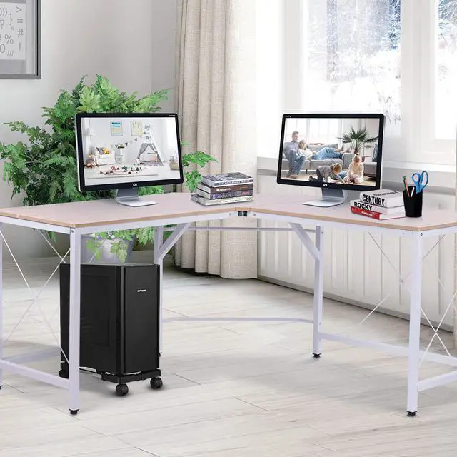 Alt view image 4 of 5 - Computer Tower Stand, Adjustable Mobile CPU Stand with Rolling Caster Wheels, Premium PC Tower Stand Holder for Floor Carpet Gaming PC Case
