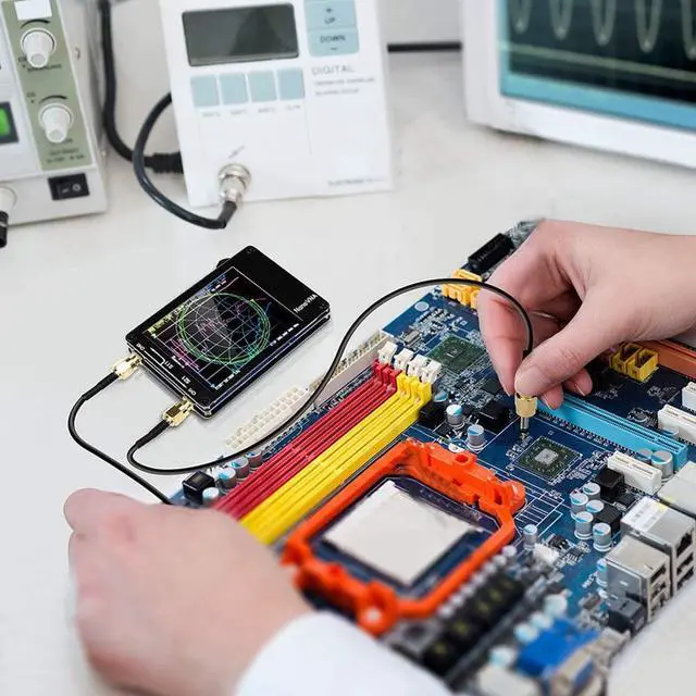 Alt view image 7 of 7 - 10KHz-1.5Ghz Vector Network Analyzer Kit,SEESII MF HF VHF UHF Antenna Analyzer Measuring S Parameters, Voltage Standing Wave Ratio, Phase, Delay, Smith Chart with 2.8" Touch Screen
