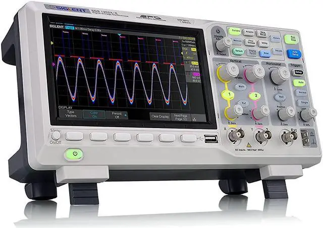 Alt view image 2 of 3 - Siglent Technologies SDS1202X-E 200 mhz Digital Oscilloscope 2 Channels, Grey