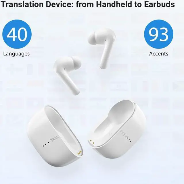 Alt view image 2 of 6 - Timekettle M3 Language Translator Earbuds, Two-Way Translator Device with APP for 40 Languages & 93 Accents Online, Offline Translator for Exploring Expat Life Freely, Compatible with iOS & Android