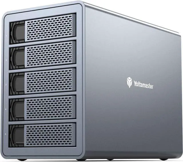 Main image of 5 Bay RAID External Hard Drive Enclosure 2.5" 3.5" USB3.0 to SATA HDD SSD Enclosure,Support 90TB & RAID 0/1/5/10/JBOD RAID Mode Hard Drive RAID Storage for NAS Expansion