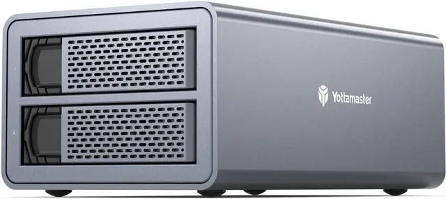 Main image of Dual Bay Hard Drive Enclosure,Aluminum USB3.0 2 Bay HDD Enclosure for 2.5"/3.5" SATA HDD/SSD Support 2 x 16 TB-40mm Silent Fan, SATA 3.0 6Gbps