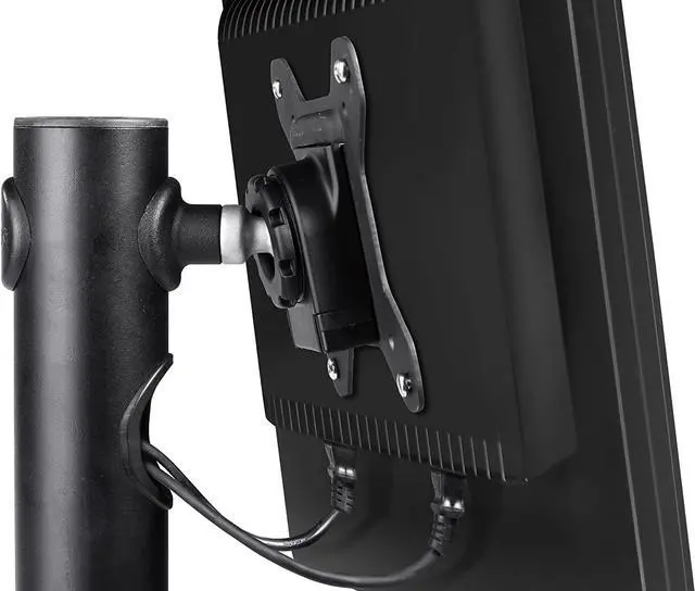 Alt view image 2 of 6 - Fixed Height POS Mount with Advanced Security Features and 75x75/100x100 VESA Support for Displays up to 44-Pound, Black