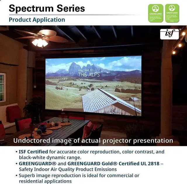 Alt view image 6 of 7 - Elite Screens Spectrum 120-INCH diag. 4:3, Electric Motorized Projector Screen with Multi Aspect Ratio Function for Home Theater 8K/4K Ultra HD Ready Projection
