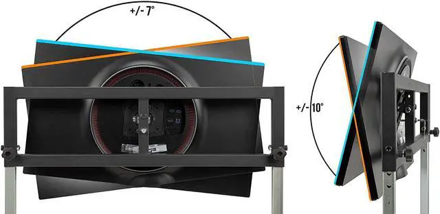 Alt view image 7 of 7 - Monitor Mount Floor Stand for Racing and Flight Simulators Model LD | Up to 100x100mm VESA Mount or M4/M5 Hardware (Single Monitor Stand, Light Duty Mount Bracket)