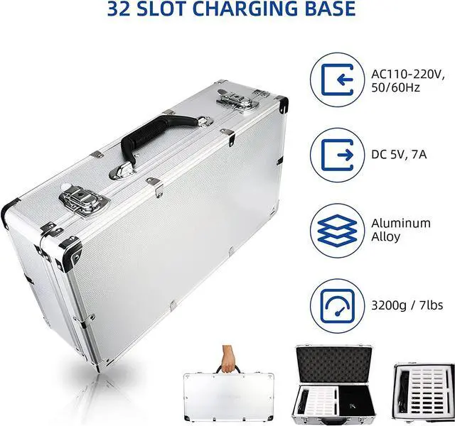 Alt view image 2 of 7 - Case of 2 Transmitter 30 Receiver 1 Charging Case, Retekess T130, Tour Guide Audio System with 2 TT123 Wireless Microphone, Church Translation Equipment for Factory, School, Training