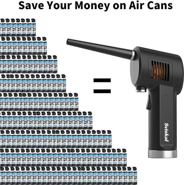 Alt view image 6 of 6 - Air Duster, Handheld Cordless Air Duster, Air Blower Rechargeable, Electric Compressed air Gun Battery Operation, for Cleaning Computer Keyboard Camera Lego Toys.
