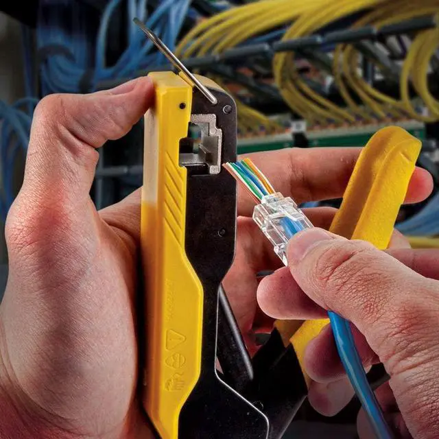 Alt view image 5 of 6 - Klein Tools VDV226-005 Compact Modular Data Cable Crimping Tool, for Pass-Thru RJ45 Connectors