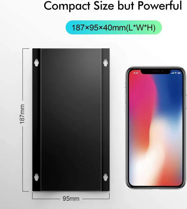 Alt view image 5 of 7 - Gigabit PoE+ Injector, 90W 802.3af/at/bt 1000Mbps, Plug & Play, Desktop/Wall-Mount Metal, Distance Up to 100 Meters (328 ft.)