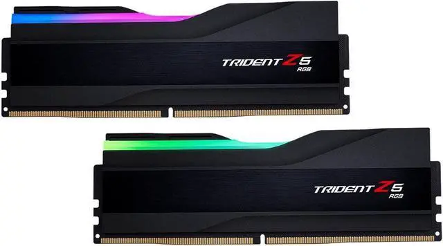 Main image of G.Skill Trident Z5 RGB Series (Intel XMP) 32GB (2 x 16GB) 288-Pin SDRAM DDR5 6400 CL32-39-39-102 1.40V Dual Channel Desktop Memory F5-6400J3239G16GA2-TZ5RK (Matte Black)