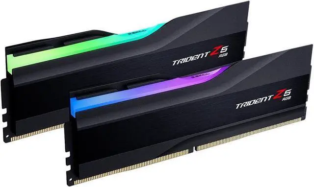 Alt view image 2 of 7 - G.Skill Trident Z5 RGB Series (Intel XMP) 32GB (2 x 16GB) 288-Pin SDRAM DDR5 6400 CL32-39-39-102 1.40V Dual Channel Desktop Memory F5-6400J3239G16GA2-TZ5RK (Matte Black)