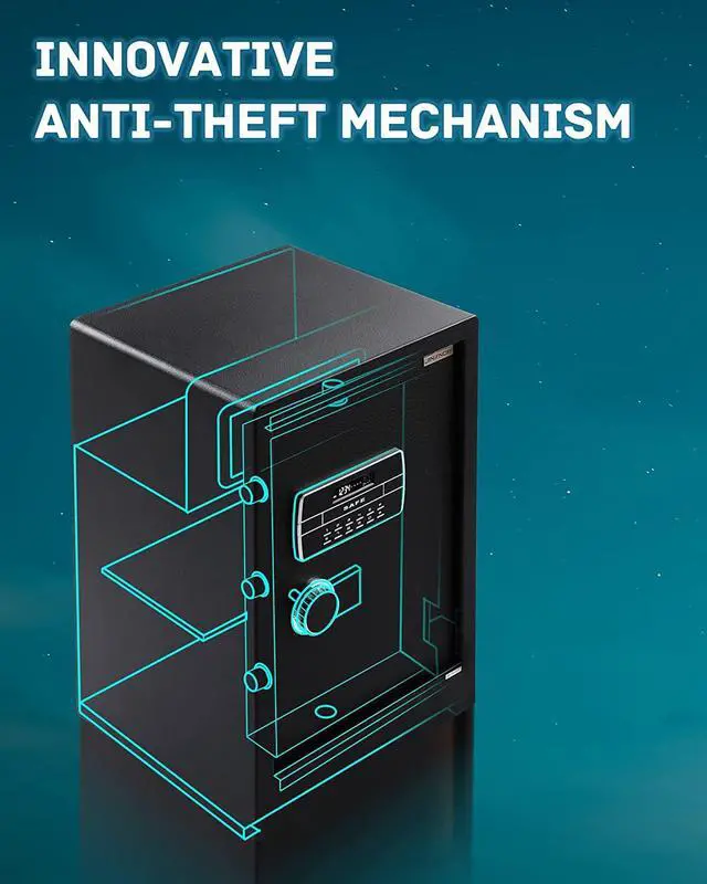 Alt view image 6 of 7 - Large Safe Box for Home,4.2 Cubic Feet Home Safe Box,27.6in Security Safe Box,Big Safe with Electronic Keypad Digital Lock for Home Office Hotel,Secure Cash,Guns,Documents,Jewelry