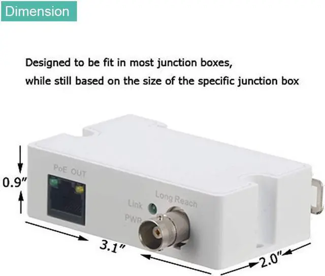 Alt view image 6 of 6 - LR1002-1ET POE IP Over Coax EOC Transmitter Single Port Long Reach Ethernet Over Coax Extender for CCTV IP Camera(Transmitter Only)