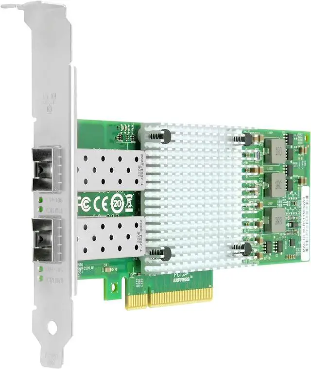 Alt view image 2 of 5 - 10Gb Network Card, Dual-Port SFP+ Fiber Ethernet Adapter, with Broadcom BCM57810S Chip, PCI-Express X8 NIC Support Windows Server/Linux/VMware