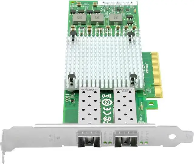 Alt view image 3 of 5 - 10Gb Network Card, Dual-Port SFP+ Fiber Ethernet Adapter, with Broadcom BCM57810S Chip, PCI-Express X8 NIC Support Windows Server/Linux/VMware