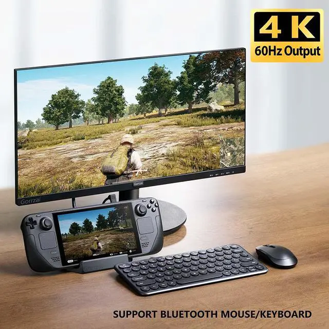 Alt view image 4 of 6 - Steam Deck Dock 4K 60Hz Steam Docking Station with HDMI 2.0, 3 USB 3.0, 100W USB-C Charging Port Compatible with TV, Monitor, Switch, Tablet, Handle, Mouse, Keyboard, Steam Deck Accessories