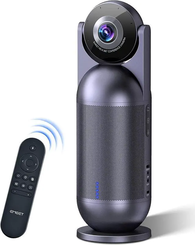 Main image of Video Conference Camera - Meeting Capsule w/ 1080P 360 Webcam 8 Mics and Hi-Fi Speaker, AI Voice/Face/Figure Capturing Conference Room Camera w/ 5 Video Modes, Noise Reduction, Echo Cancellation