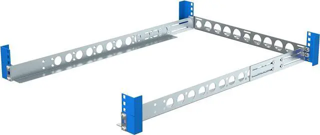 Main image of 1U 4-Post Universal Rack Mount Rail Kit With Cable Management Bar For All Servers - Dell HP IBM Lenovo Compatible