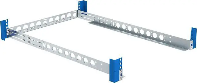 Alt view image 3 of 3 - 1U 4-Post Universal Rack Mount Rail Kit With Cable Management Bar For All Servers - Dell HP IBM Lenovo Compatible