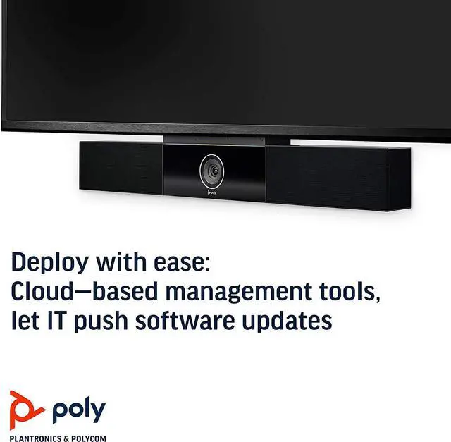 Alt view image 6 of 6 - Poly Studio - 4K USB Video Conference System (Polycom) - Camera, Microphone, and Speaker Bar for Small & Medium Conference Rooms - Presenter Tracking, NoiseBlock AI, Autoframing - Teams/Zoom Certified